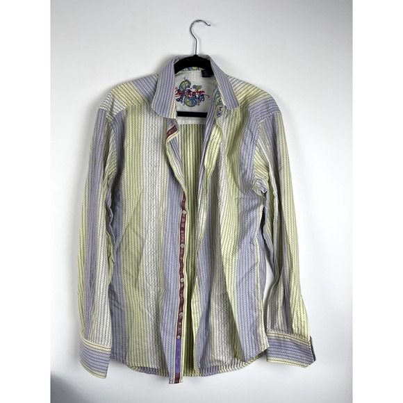 Robert Graham Other - ROBERT GRAHAM Striped Button-Down Shirt Paisley Flip Cuff Size XL Long Sleeve
